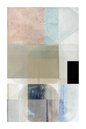 Calm Geometric Composition Art Print by Cartissi