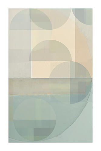 Soft Pastel Overlapping Shapes Art Print by Cartissi