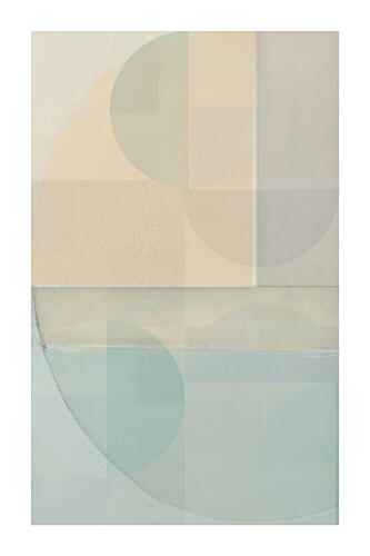 Soft Geometric Layers Art Print by Cartissi