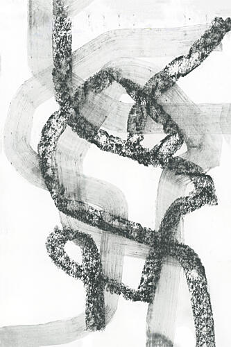 Intertwined Textured Lines Art Print by Cartissi
