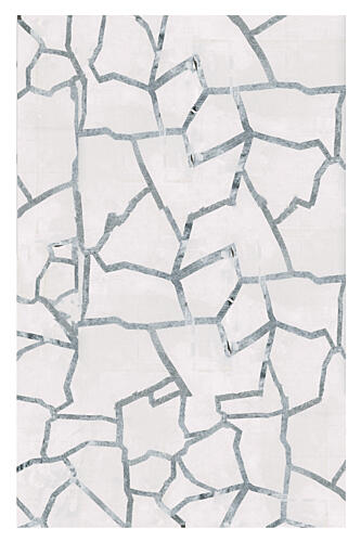 Silver Geometric Fragments Art Print by Cartissi