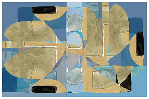 Coastal Abstract Forms Art Print by Cartissi