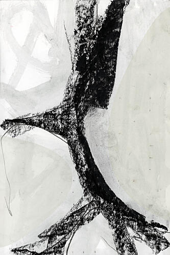 Bold Monochrome Abstract Art Print by cartissi