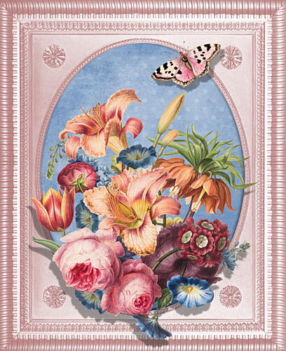 Elegant Floral Butterfly Art Print