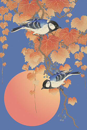 Autumn Birds Sunrise Art Print