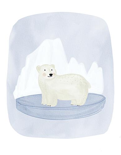 Cute Arctic Bear Art Print