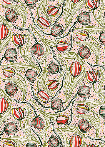 Blush Pink Tulips Art Print