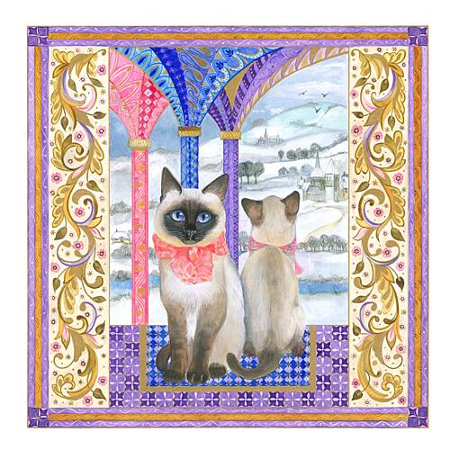 Januarius Cats Gold Print