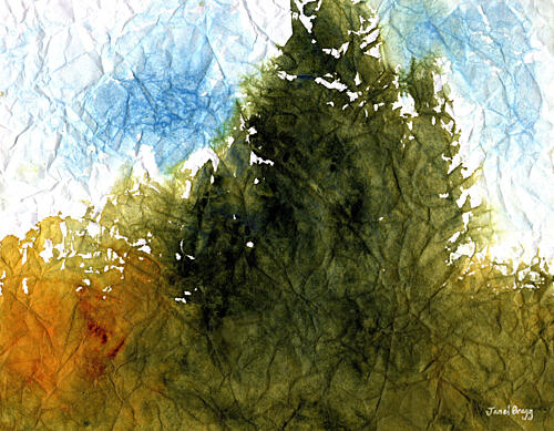 Textured Forest Landscape Art Print