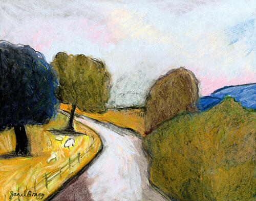 Winding Country Road Art Print