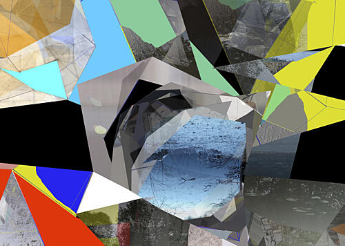 Shattered Landscape Geometry Art Print