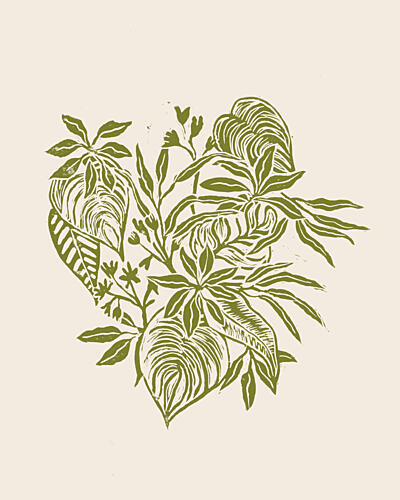 Tropical Leaf Cluster Art Print