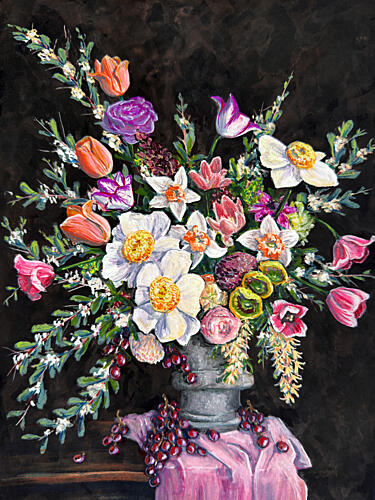 Vibrant Floral Still Life Art Print