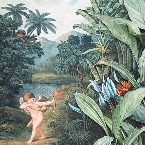 Cupid in Tropical Paradise Art Print