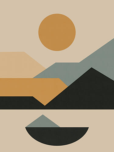 Abstract Desert Sun Reflection Art Print