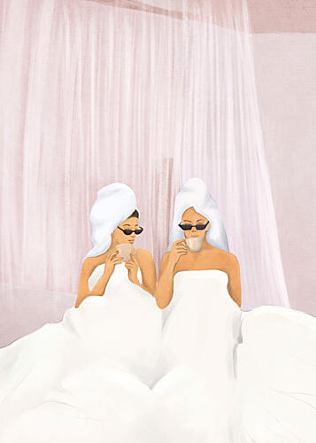 Chic Morning Ritual Art Print by Flow Line