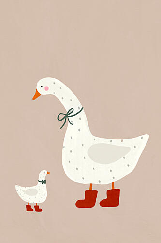 Goose and Gosling Art Print