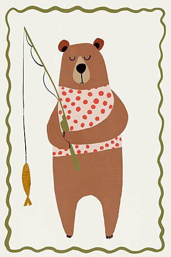 Fishingbear Gold Print