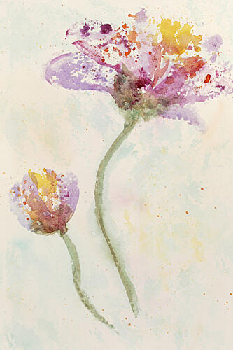 Vibrant Watercolor Blooms Art Print