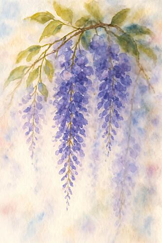 Soft Purple Wisteria Art Print
