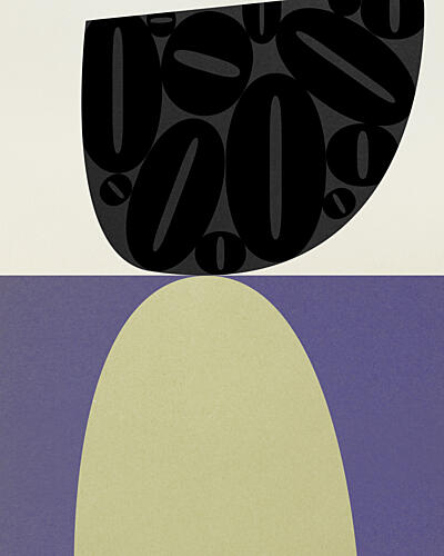 Coffee Bean Abstraction Art Print