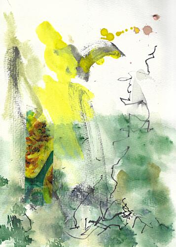 Serene Abstract Garden Art Print
