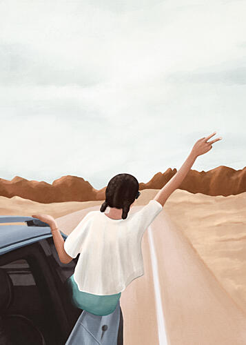 Free Spirit Open Road Art Print