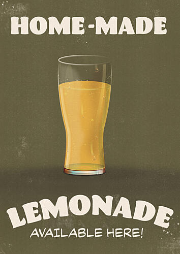 Retro Lemonade Sign Art Print