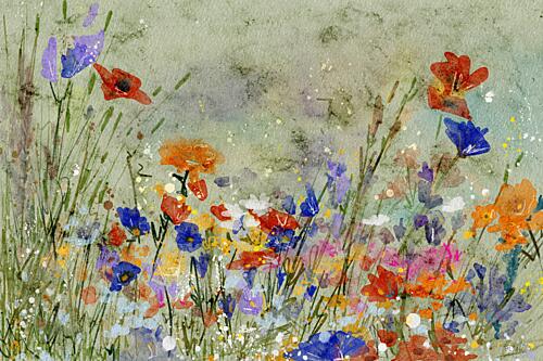 Vibrant Wildflower Meadow Art Print