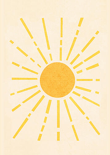 Golden Sunburst Gold Print
