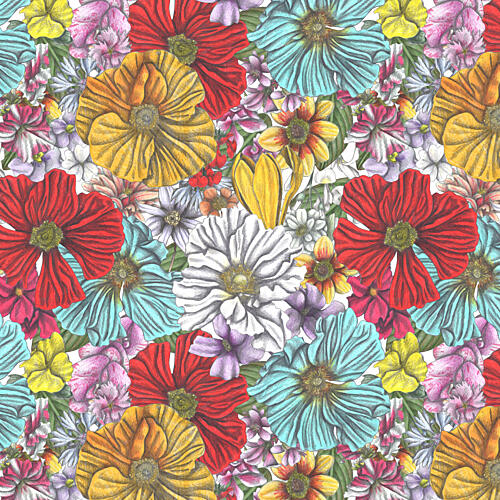 Vibrant Floral Garden Art Print