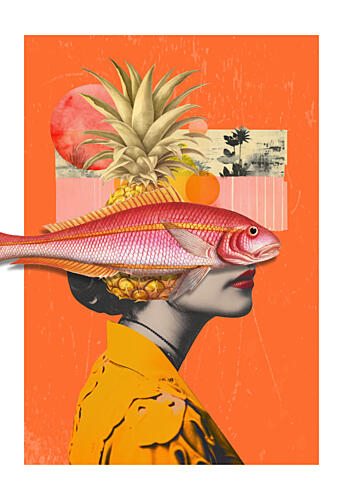 Tropical Fish Woman Tropical Print