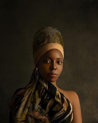 Elegant Turban Portrait Art Print by Maryamzandii