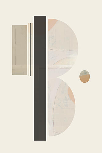 Soft Geometric Balance Art Print by Cartissi