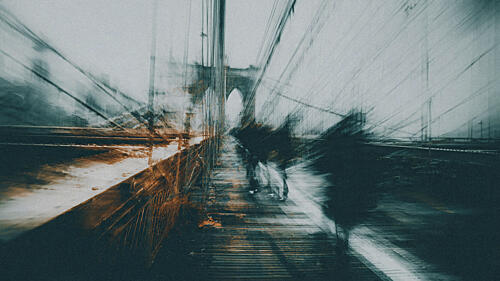 Dynamic Bridge Passage Art Print