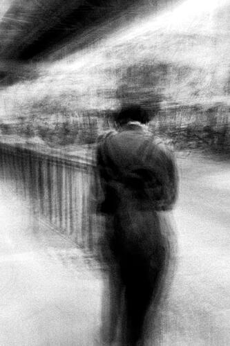 Pensive Man Blurred Art Print by Debdip Maitra