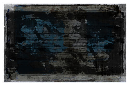 Dark Blue Abstraction Art Print by Cartissi