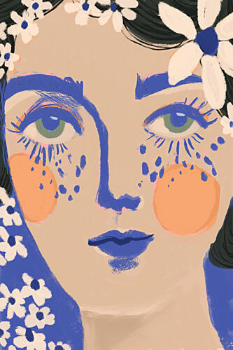 Blue Bloom Art Print