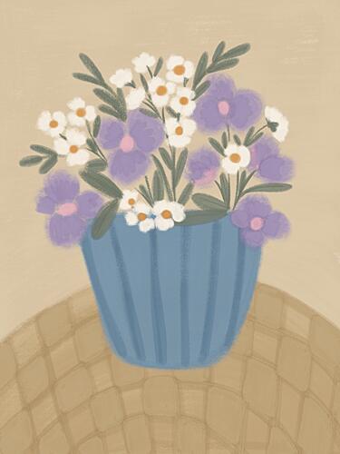 Soft Purple Flowers Art Print