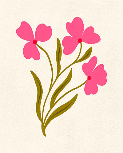 Sweet Pink Blooms Art Print