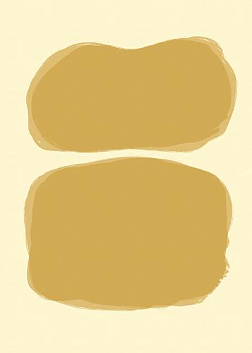 Organic Gold Shapes Gold Print