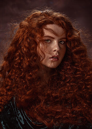 Redhead Woman Portrait Art Print by Tatya Lushchyk