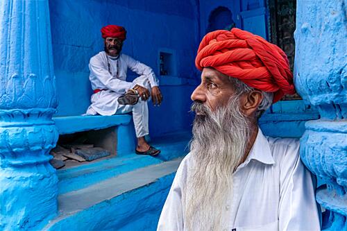 Jodhpur Blue City Men Art Print by Mustafa Sahin