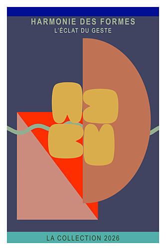 Bold Geometric Abstract Art Print by Cartissi