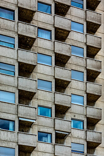 Urban Concrete Geometry Art Print by Franco Tessarolo