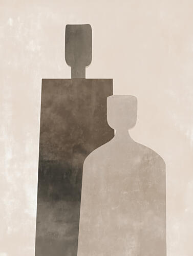 Modern Abstract Figures Art Print by Imaginative