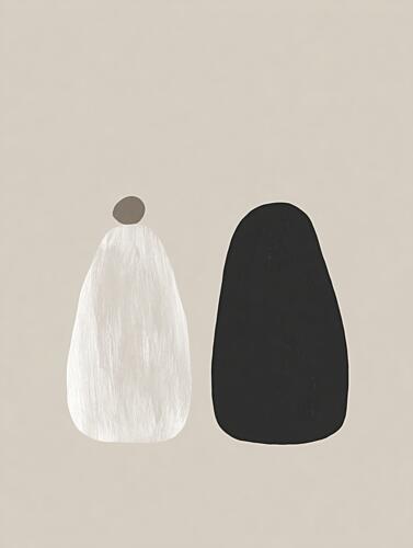 Quiet Modern Shapes Art Print by Imaginative