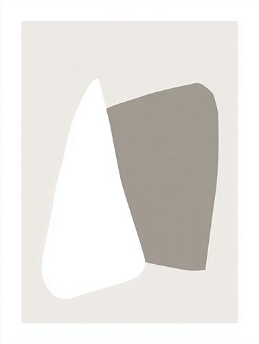 Neutral Abstract Composition Art Print by Imaginative
