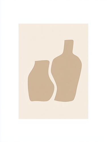 Minimalist Organic Shapes Art Print by Imaginative