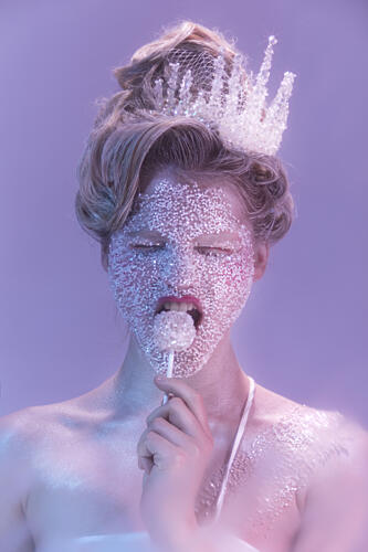 Dreamy Glitter Queen Art Print by Tatya Lushchyk